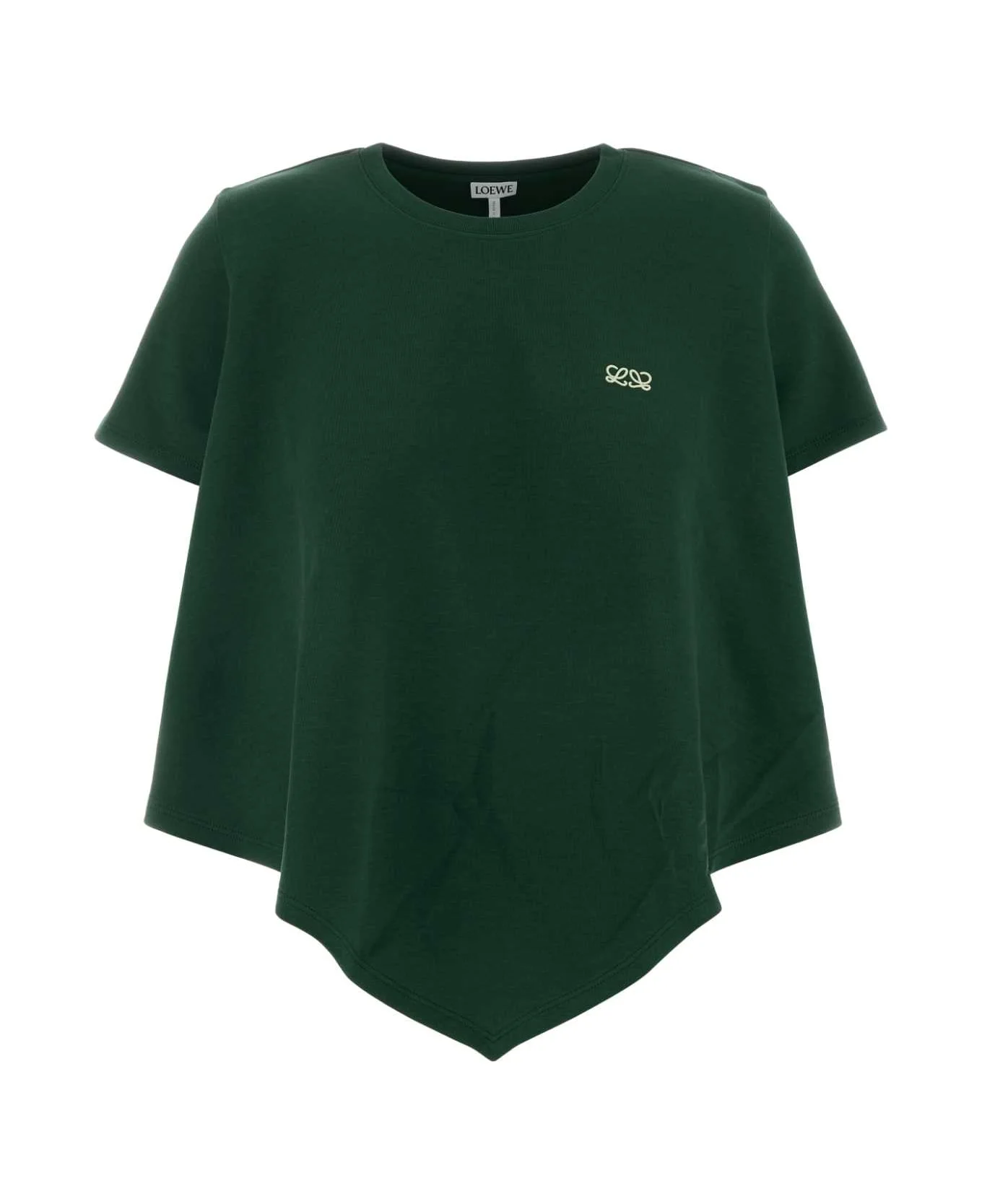 Bottle Green Cotton Blend T-shirt - 1