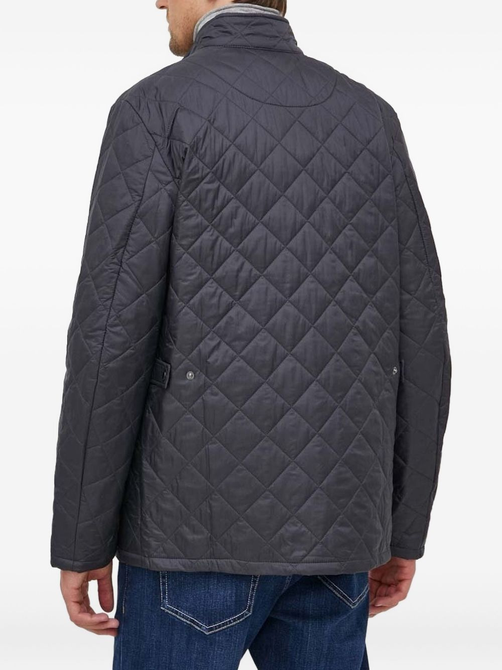 diamond-quilted padded jacket - 2