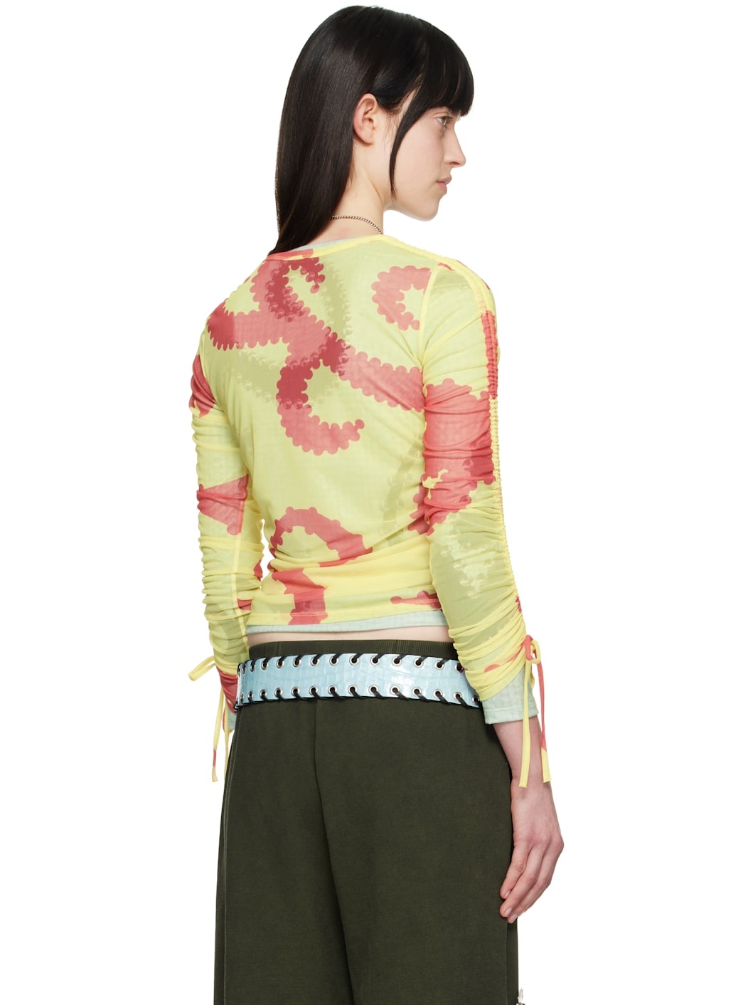 Green & Yellow Sam Cat Ballast Long Sleeve T-shirt - 3