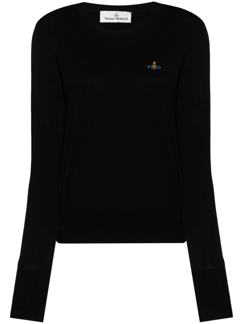 Orb-embroidered crew-neck jumper - 1