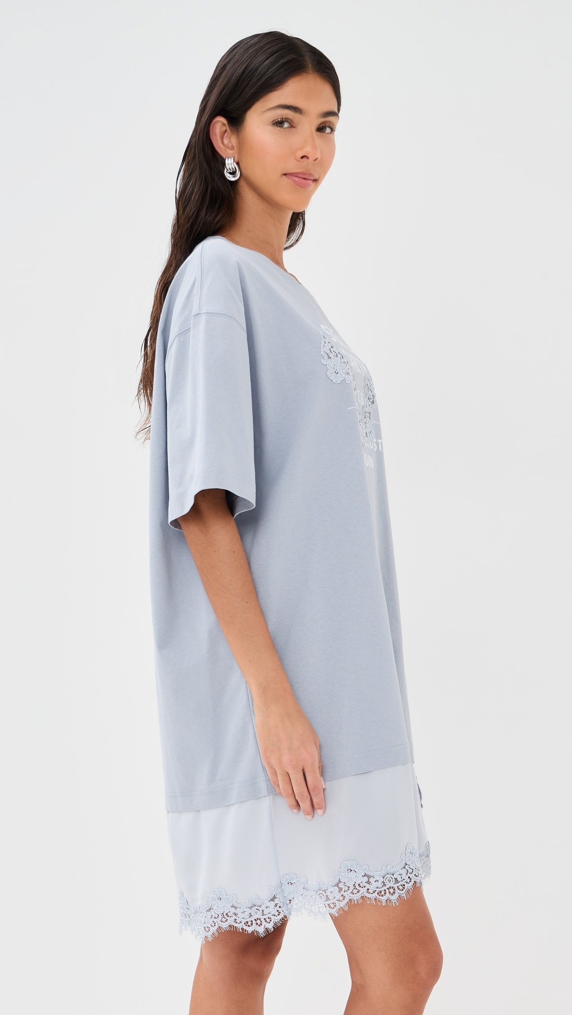 Lace Slip Jersey Dress - 3