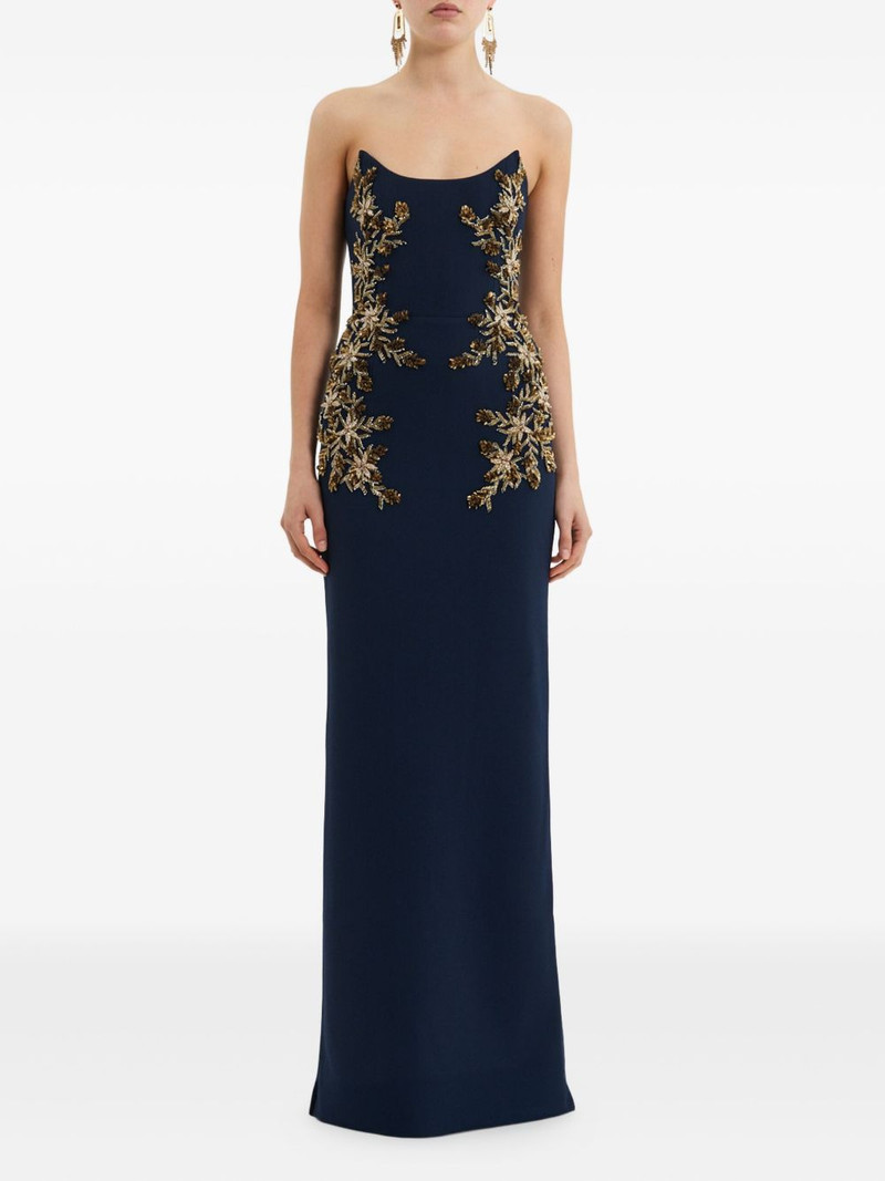 REBECCA VALLANCE embellished strapless gown outlook
