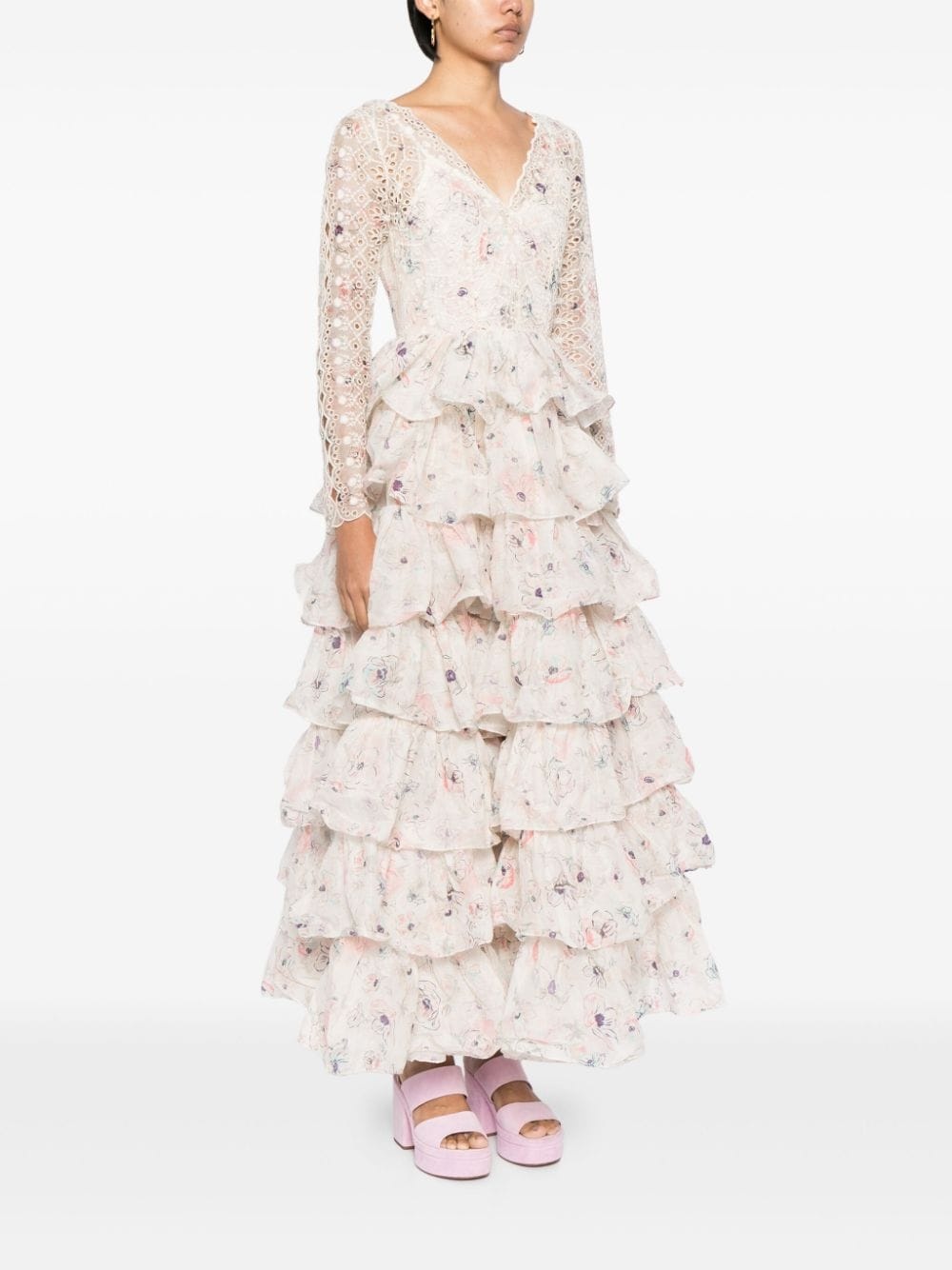 Halliday floral-print gown - 3