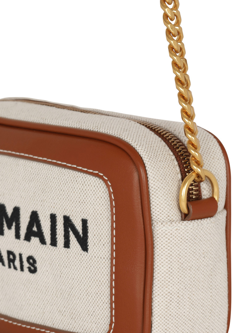 B-Army canvas and leather clutch 6