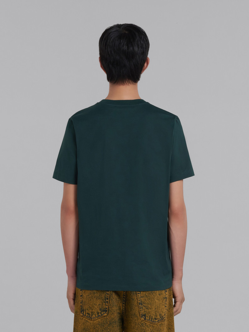 GREEN BIO COTTON T-SHIRT WITH MARNI PATCH 3