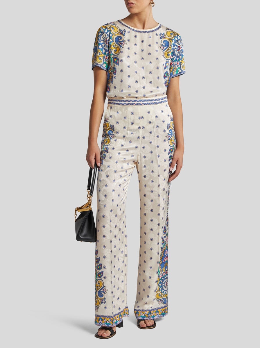SILK-BLEND T-SHIRT WITH PRINT - 4