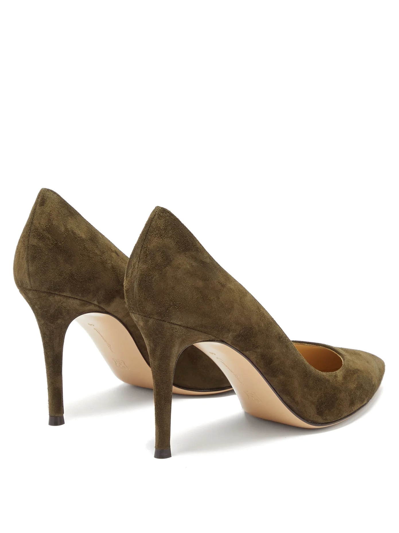 Gianvito 85 point-toe suede pumps - 4