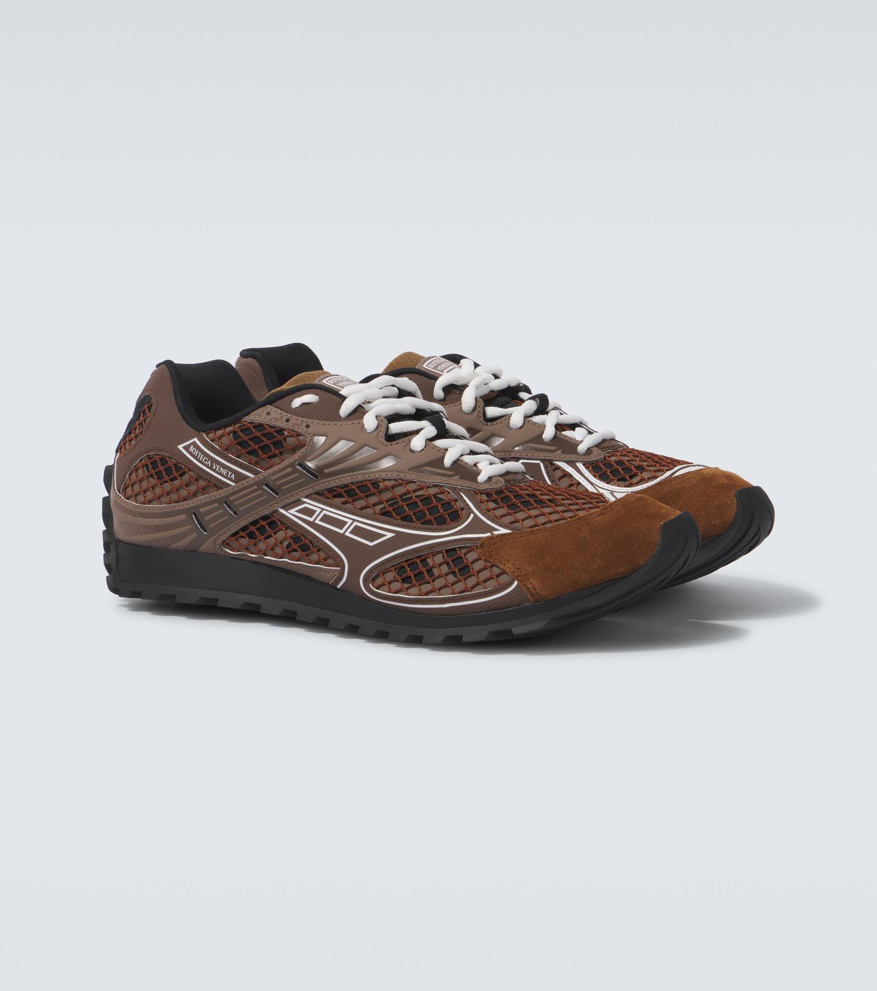Orbit suede-trimmed mesh sneakers - 5