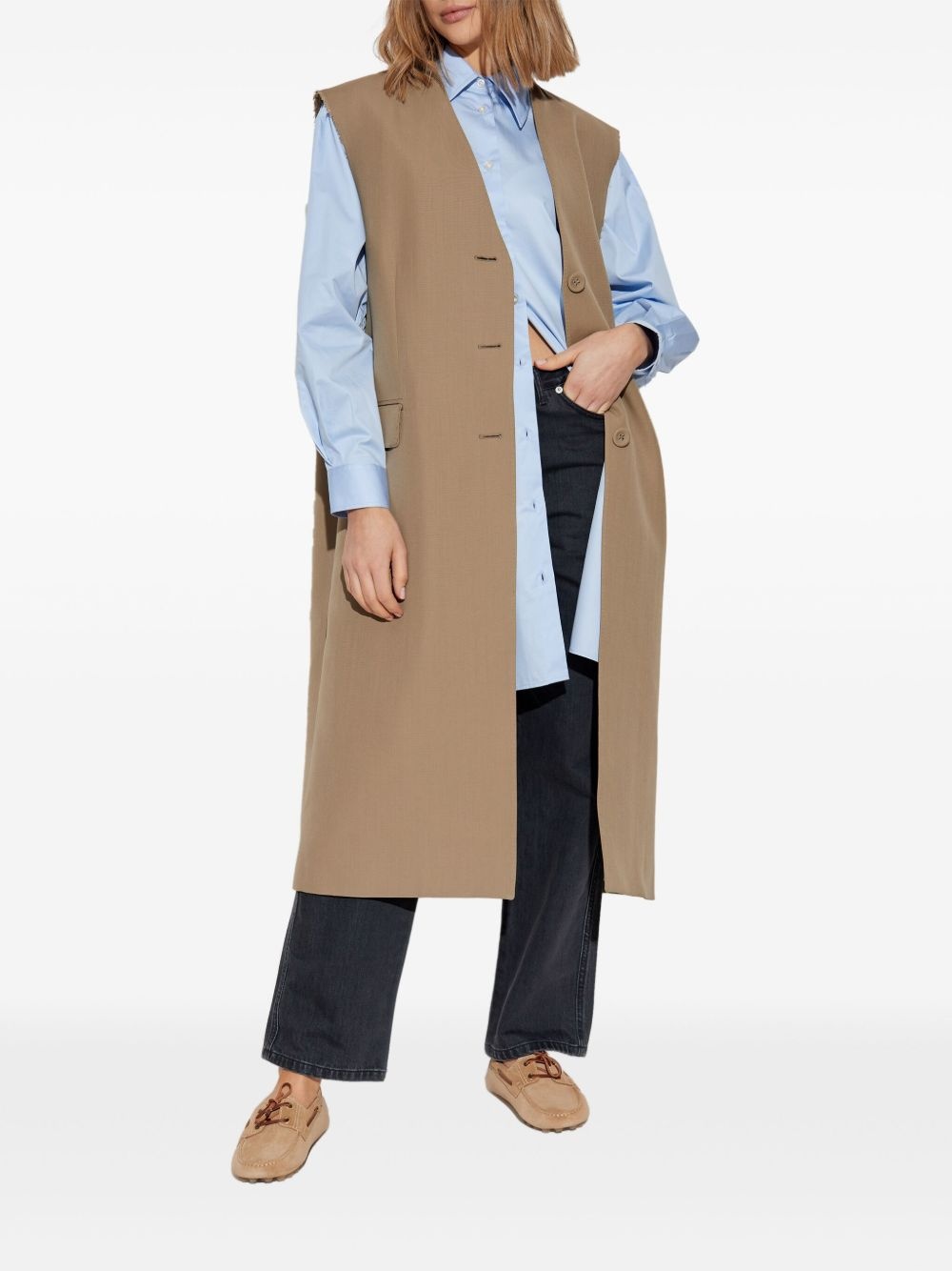 sleeveless coat - 2