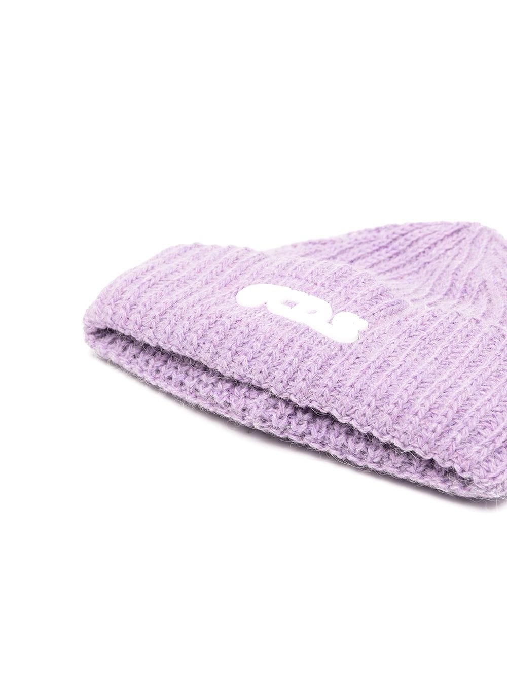 rib-knit beanie hat - 2