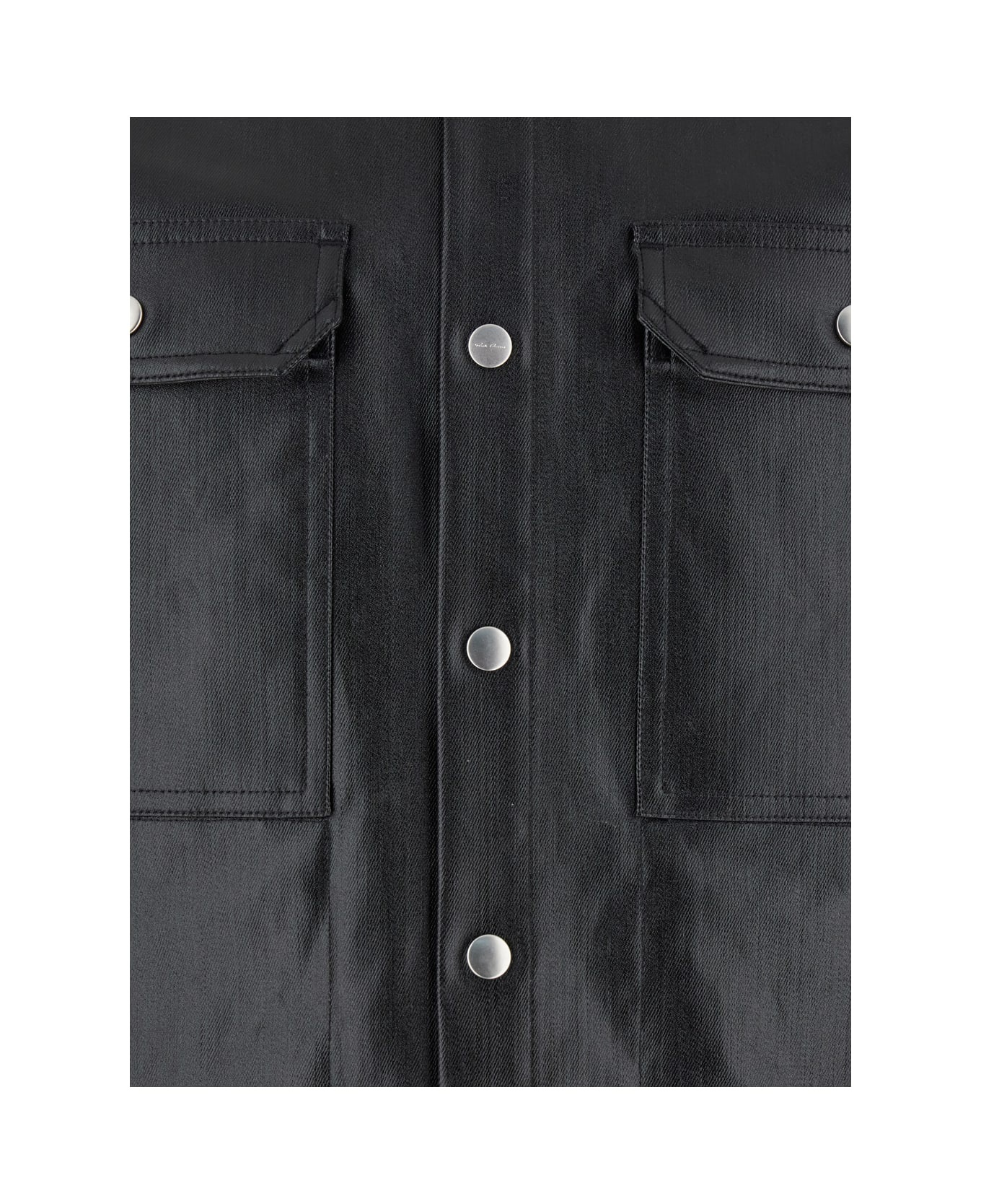 Black Jacket With Patch Pockets On The Chest In Cotton Blend Man - 3