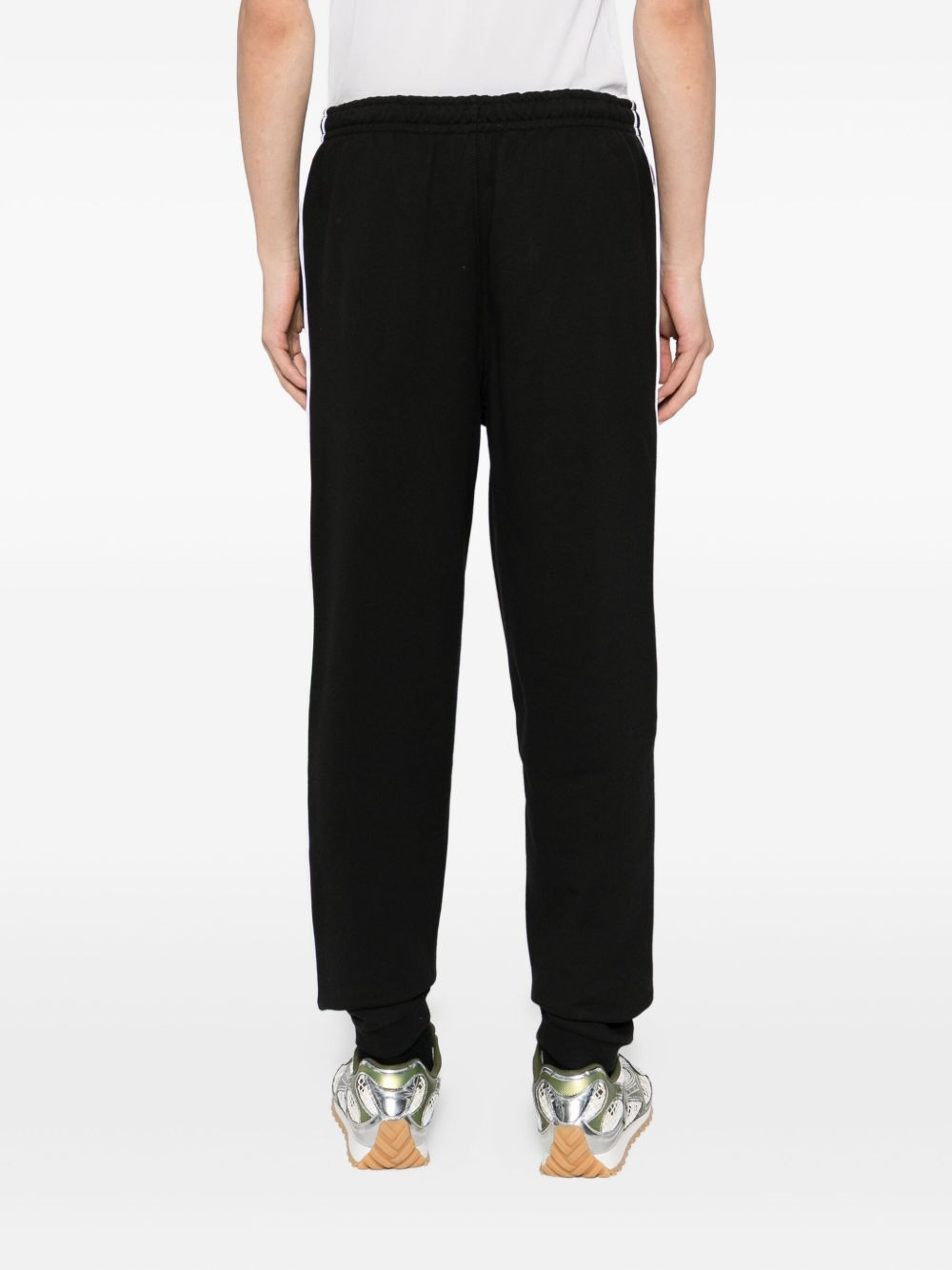 logo-trim cotton track pants - 4
