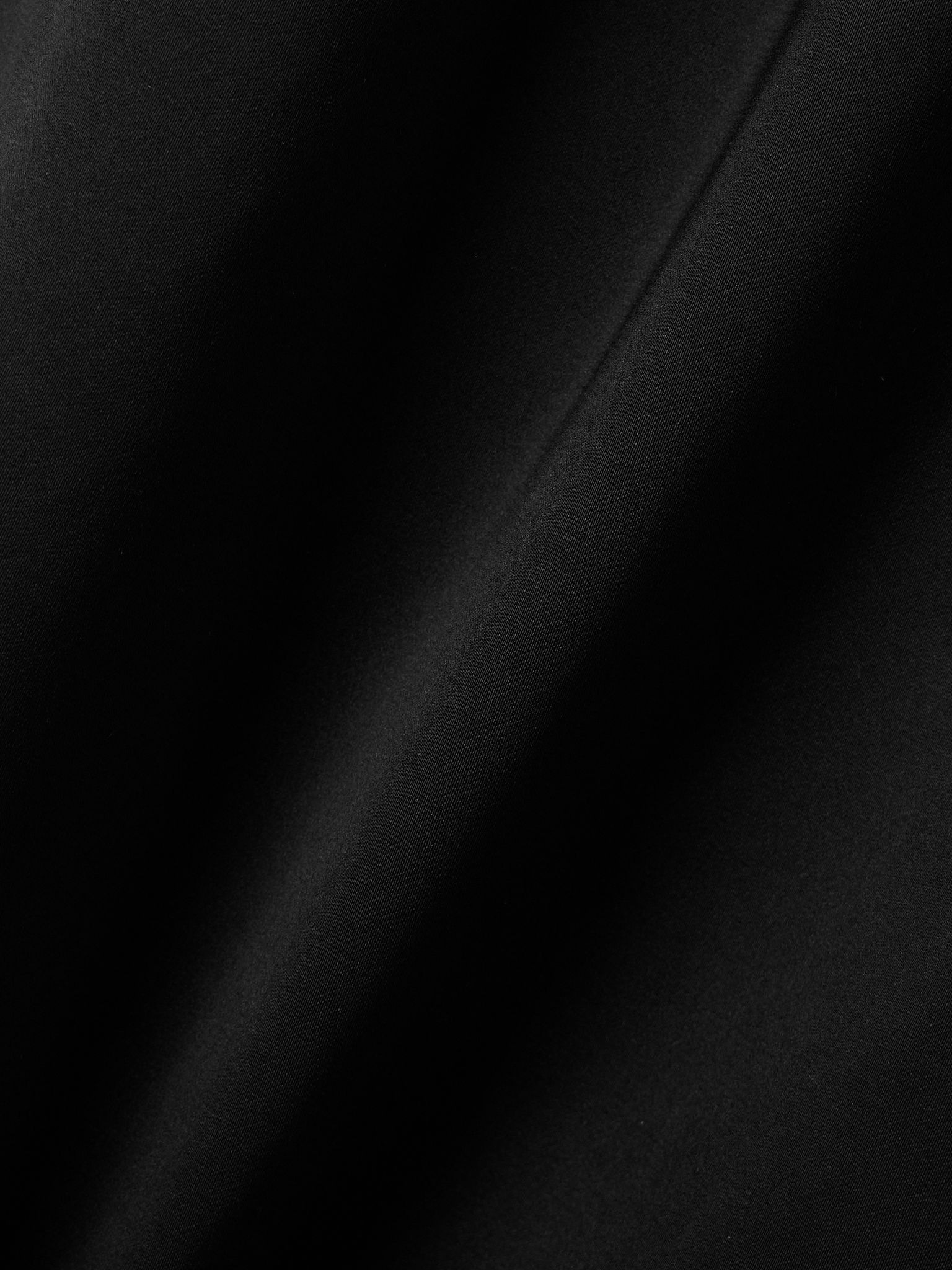Recycled duchesse-satin midi skirt Black - 5