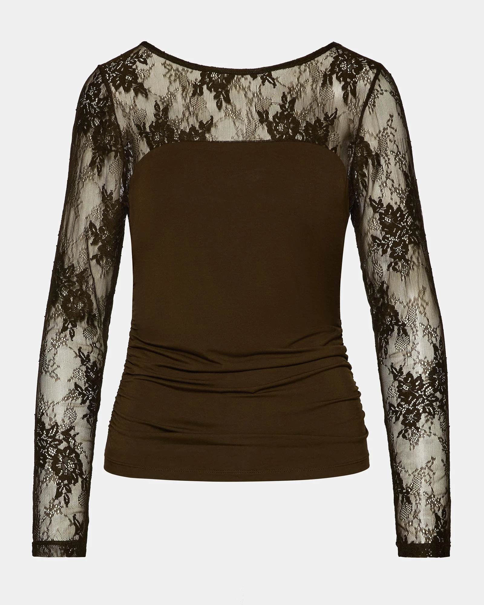 REESE KNIT TOP DARK ESPRESSO - 1