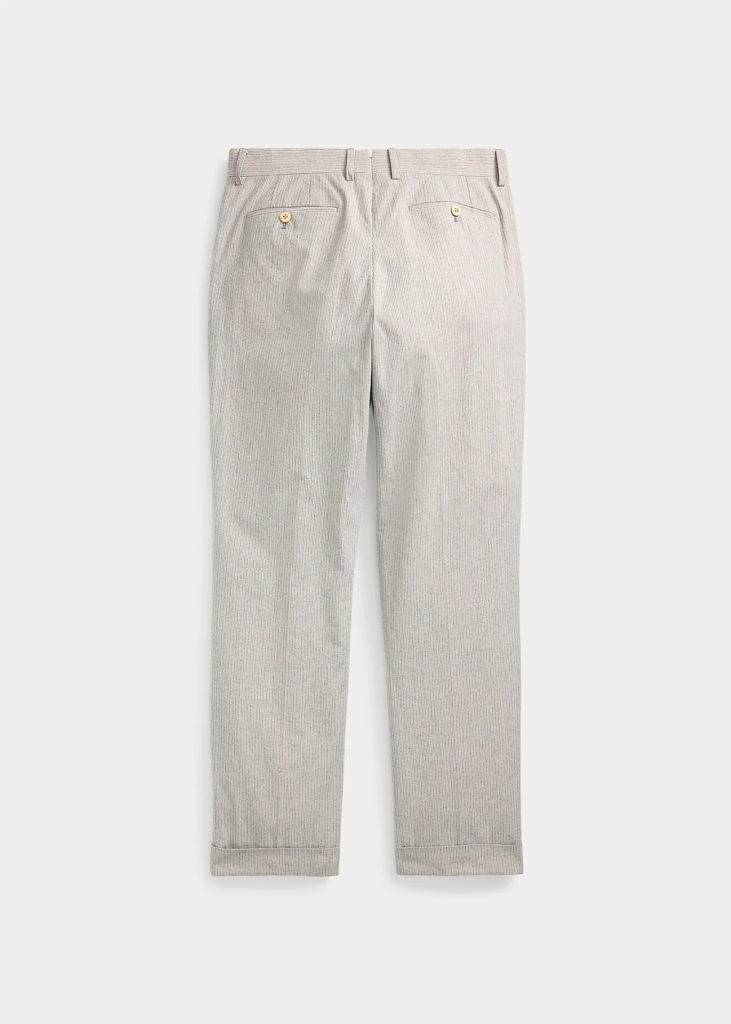 Slim Fit Striped Cotton Suit Trouser - 2