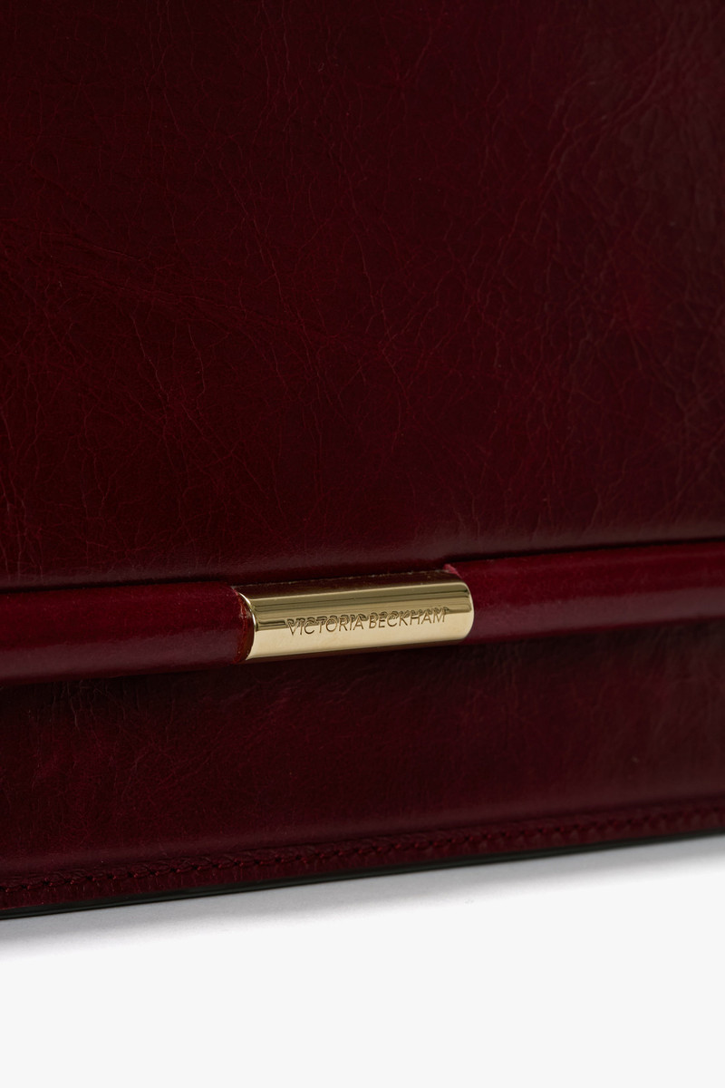 202 Crossbody Bag In Burgundy Distressed Leather 8