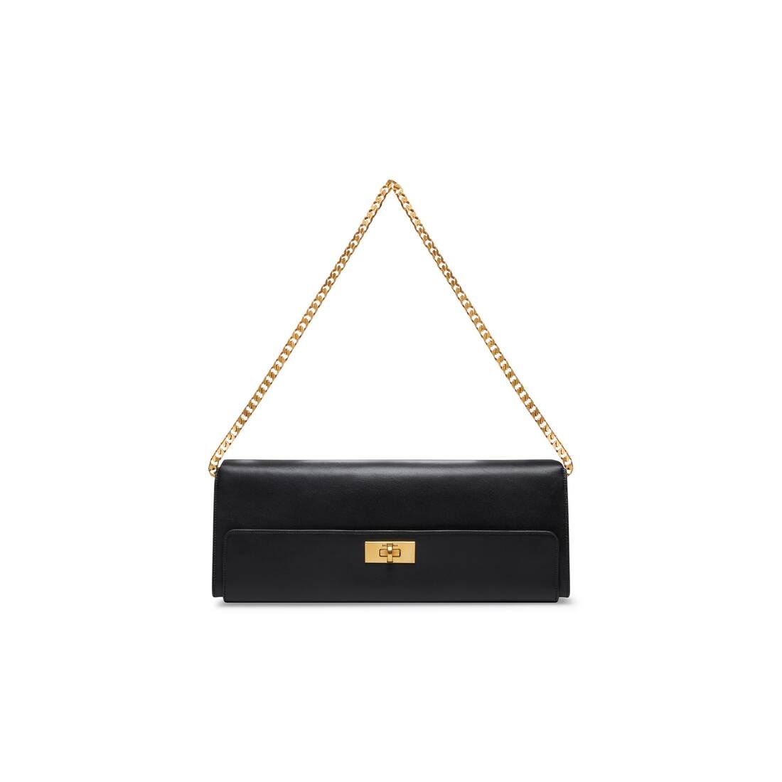 Women's Money Elongate Pouch With Chain In Box in Black - 5