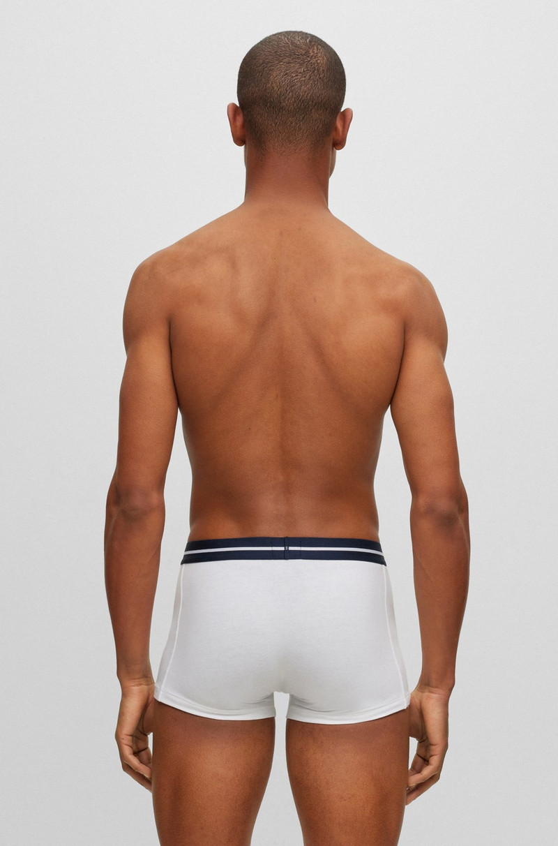 BOSS THREE-PACK OF STRETCH-COTTON TRUNKS WITH LOGO WAISTBANDS outlook