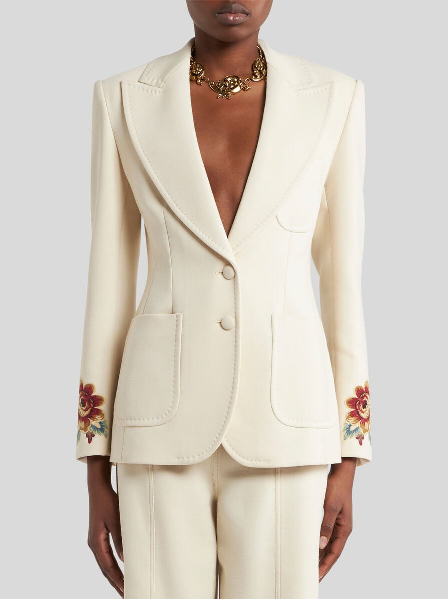COOL WOOL JACKET WITH EMBROIDERY - 2