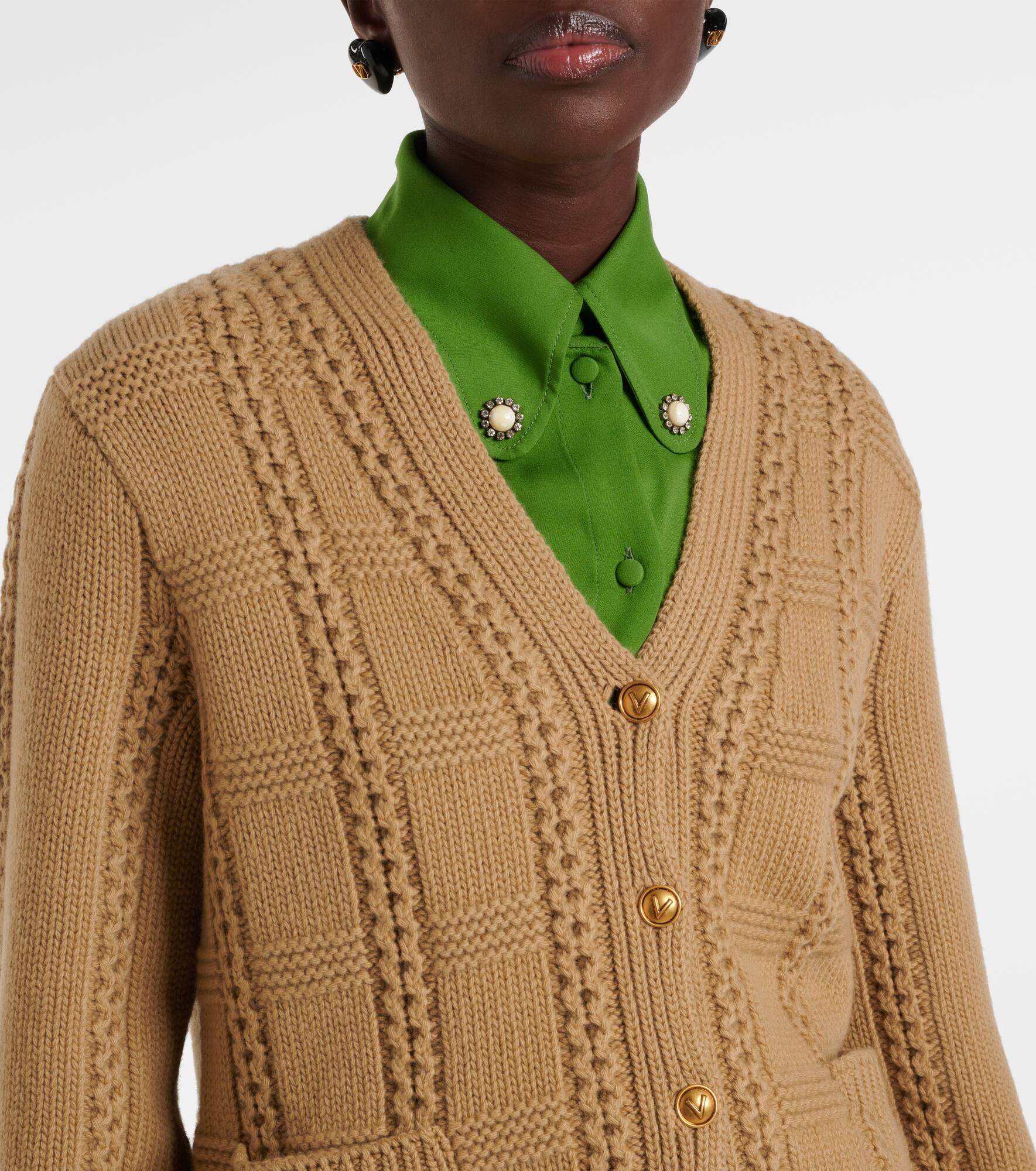 コート VALENTINO VIRGIN WOOL CARDIGAN Virgin wool cardigan in blue - Valentino | Mytheresa