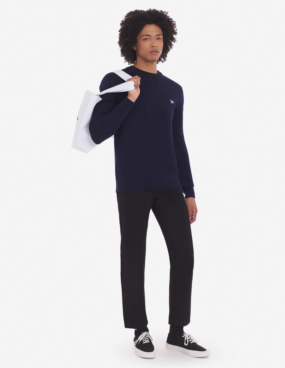 TRICOLOR FOX PATCH CLASSIC R-NECK JUMPER - 3