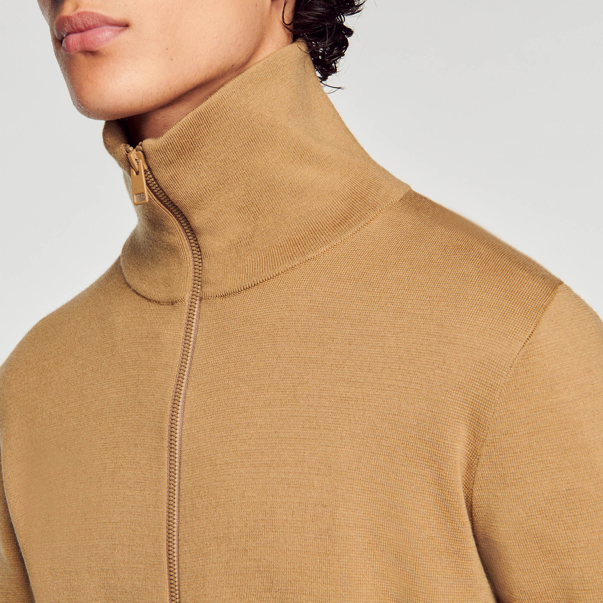 ZIP-UP WOOL CARDIGAN - 4