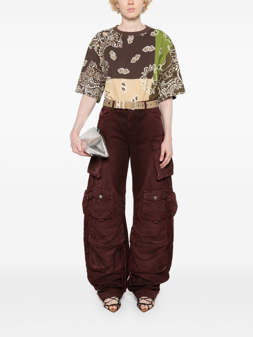 Tシャツ・カットソー THE ATTICO COTTON T-SHIRT THE ATTICO paisley-print cotton T-shirt | REVERSIBLE