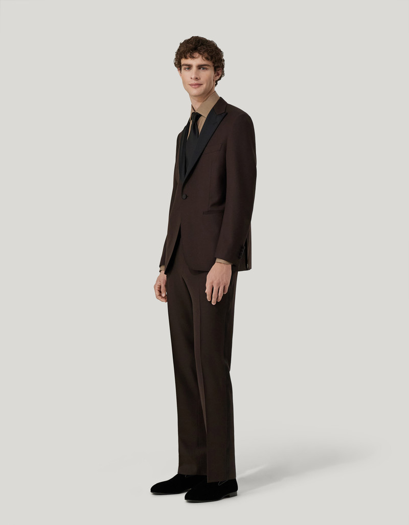 TUXEDO IN DARK BROWN WOOL 3
