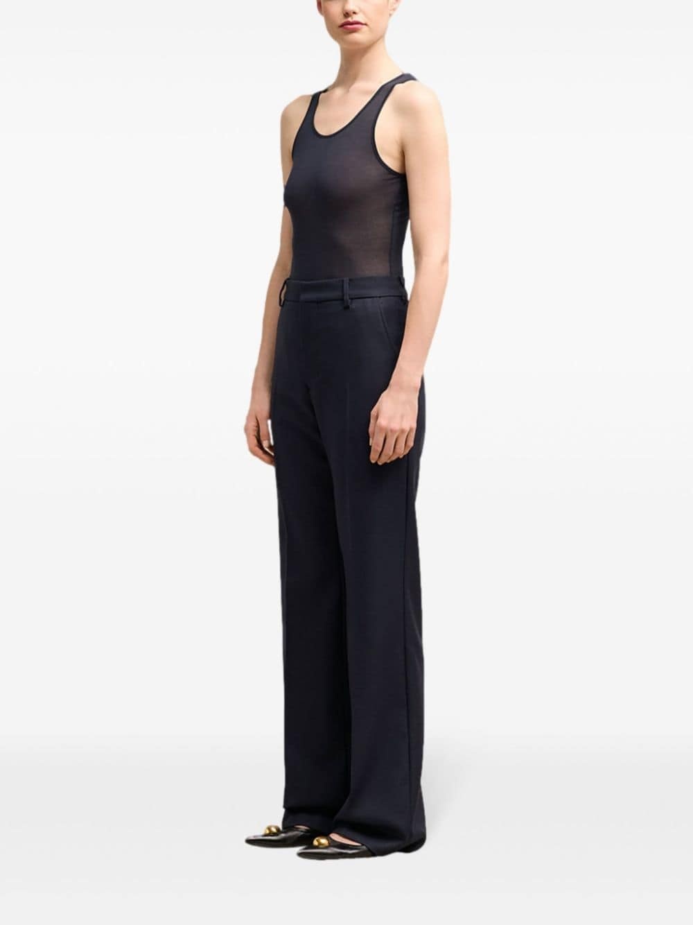 high-rise flared trousers - 3