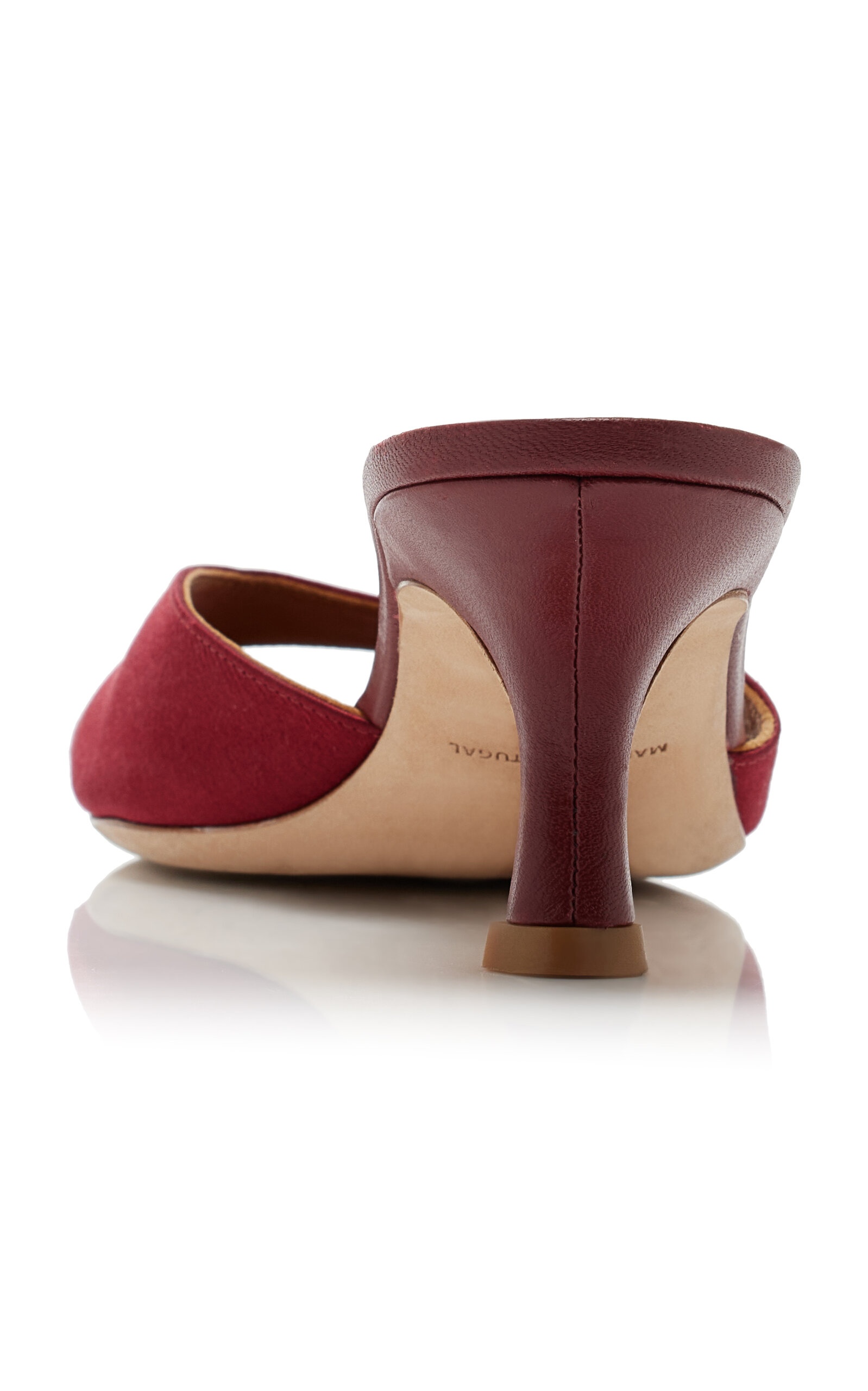 Brigitte Satin Mules red - 4