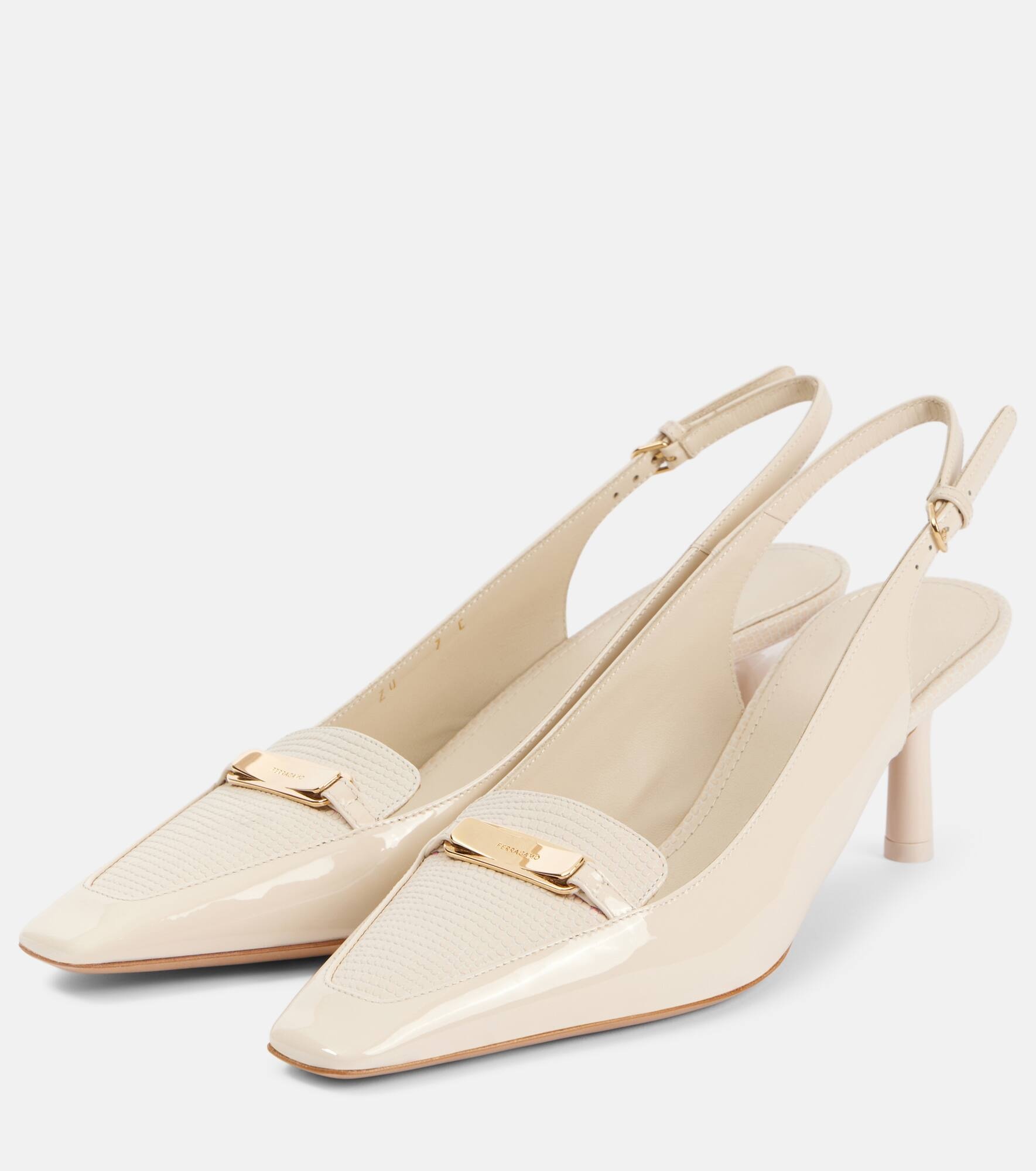 Dilli patent leather slingback pumps - 4