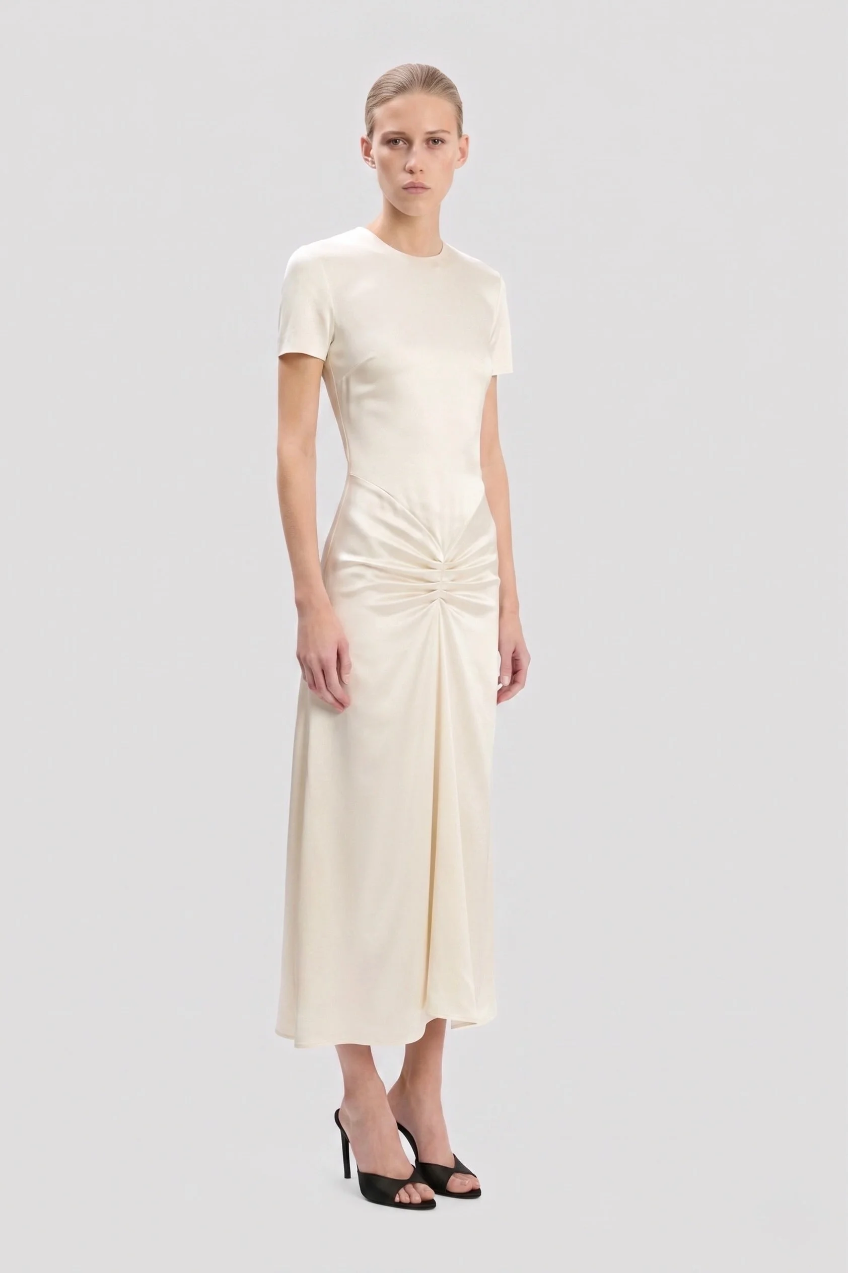 blaire ivory white dress Victoria Beckham Midi In - 1226WDR006571B BLAIRE MIDI DRESS IVORY 4 the Blaire Dress features