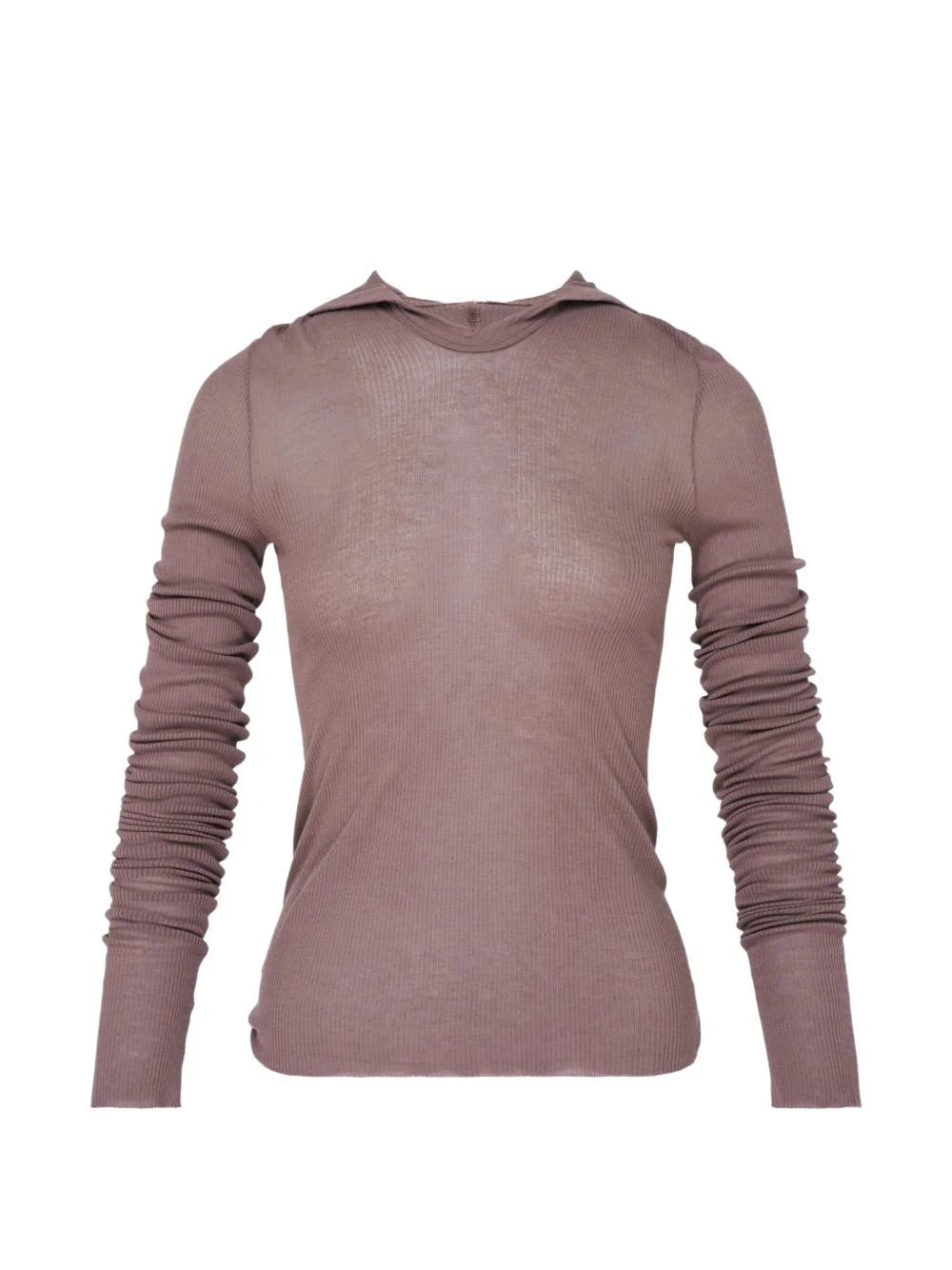 hooded ribbed T-shirt - 1