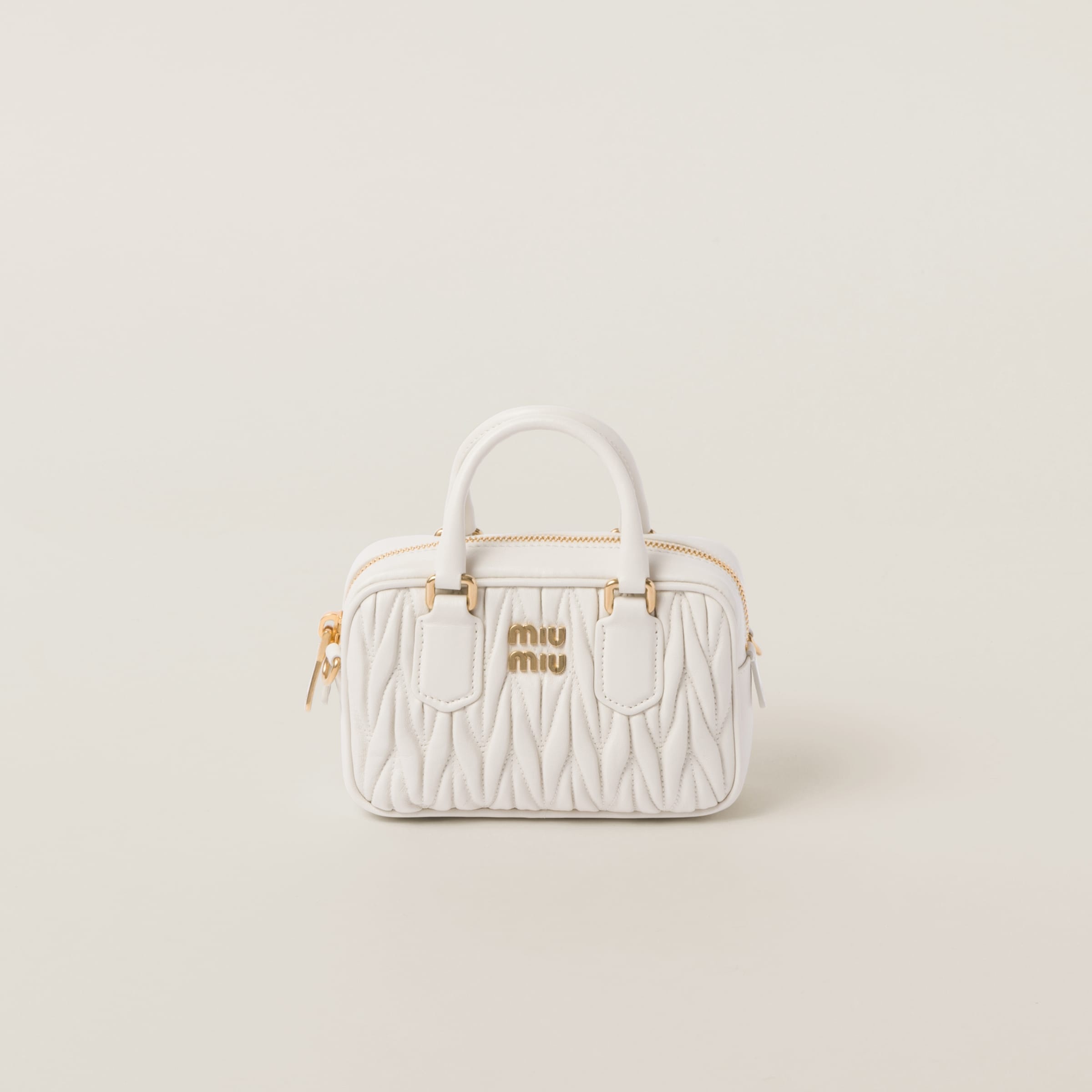 Matelassé nappa leather top-handle mini-bag - 1