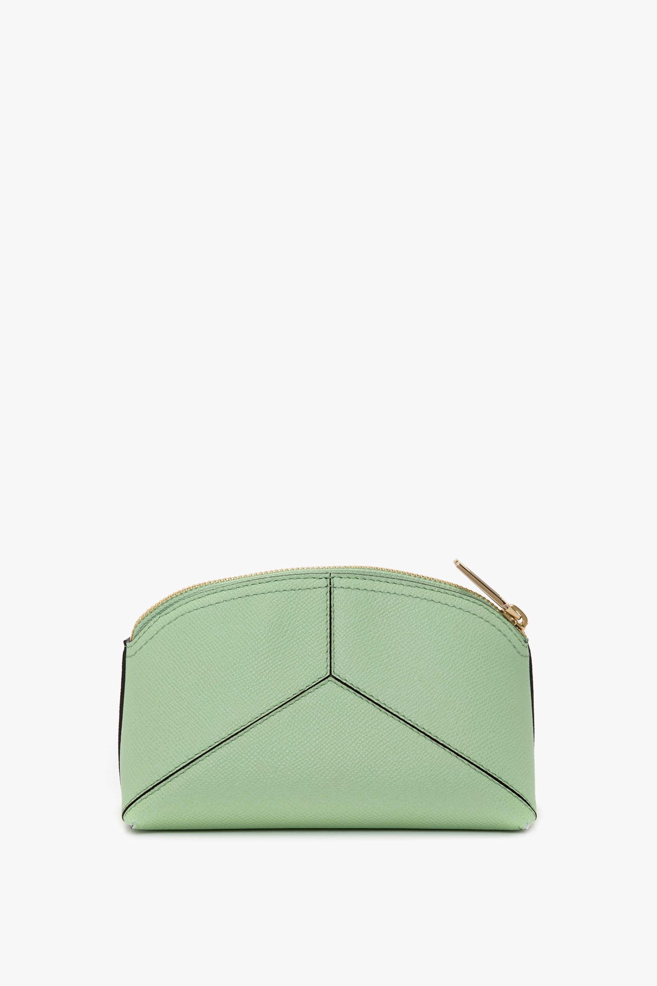 Victoria Mini Wash Bag In Jade Grained Leather - 4