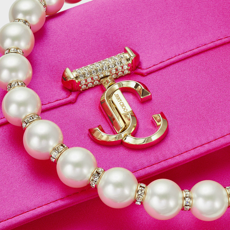 Varenne Quad XS
Fuchsia Satin Shoulder Bag with Pearl Strap 6