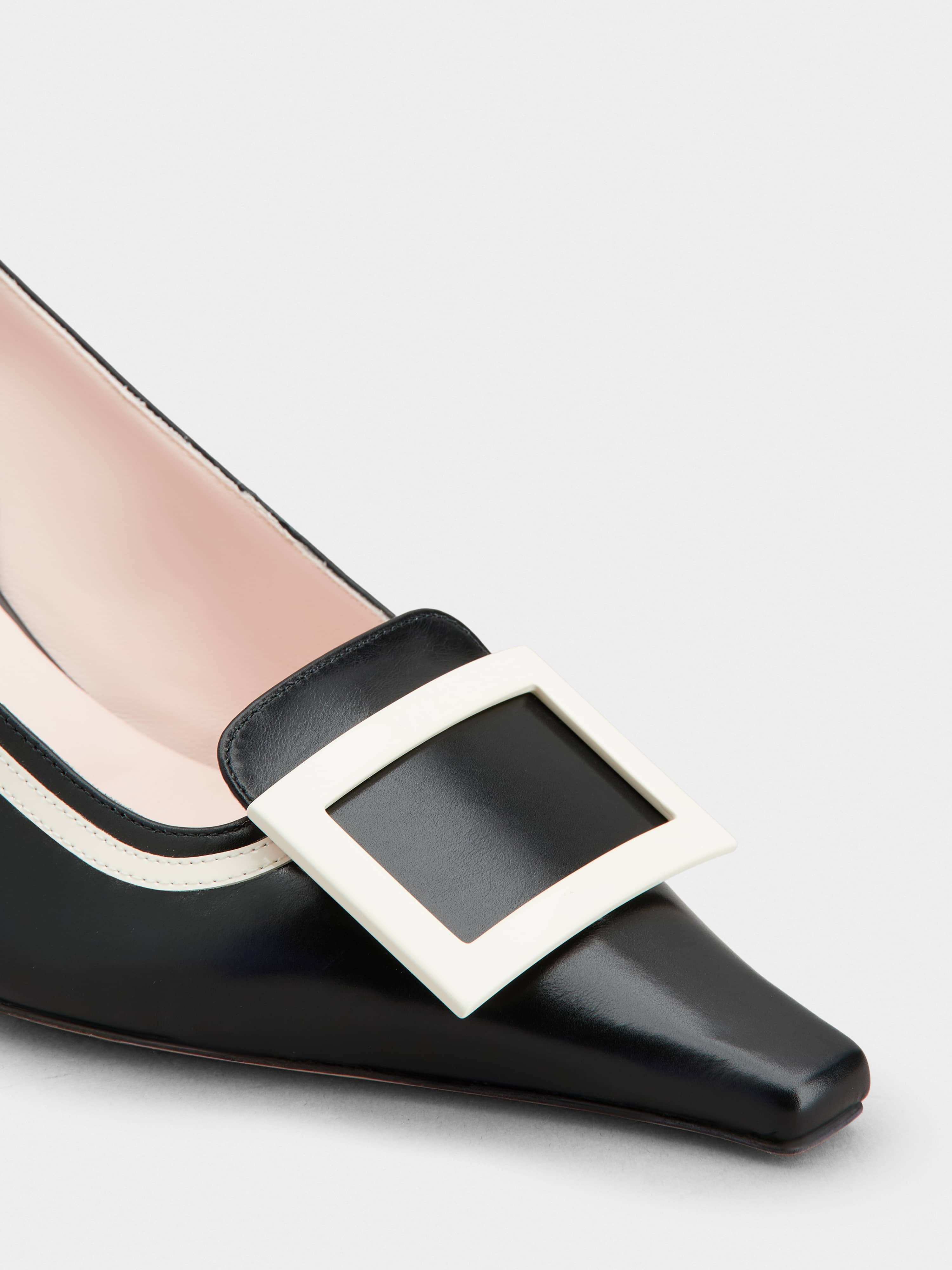 Roger Vivier Viv' Canard Slingback Pumps in leather | REVERSIBLE