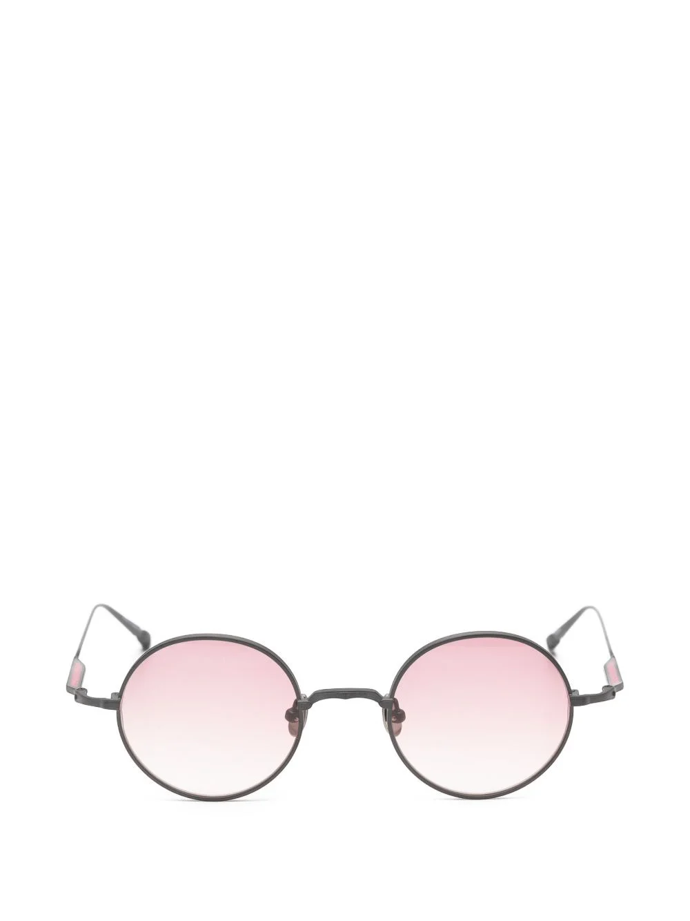 round-frame engraved sunglasses - 1