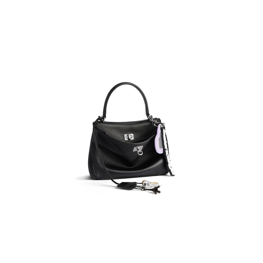 Women's Rodeo Mini Handbag Used Effect With Charms in Black - 2
