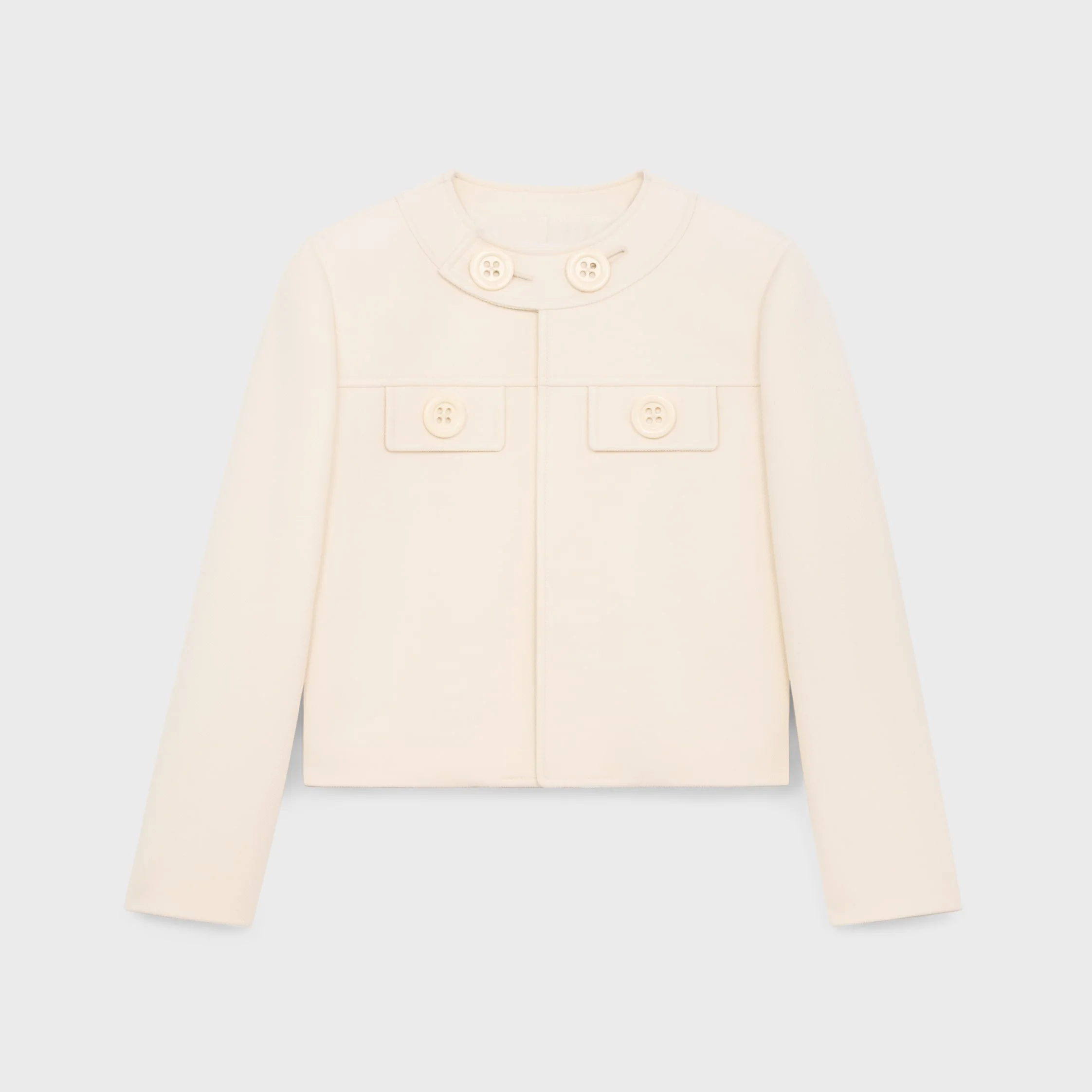 brompton jacket in wool silk gabardine - 1