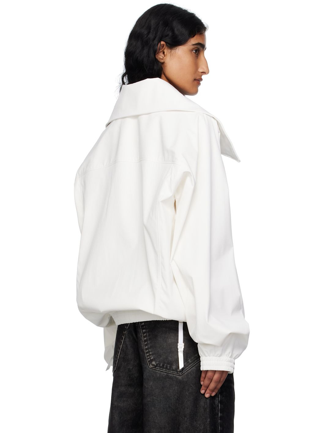 White Zip Track Jacket - 3