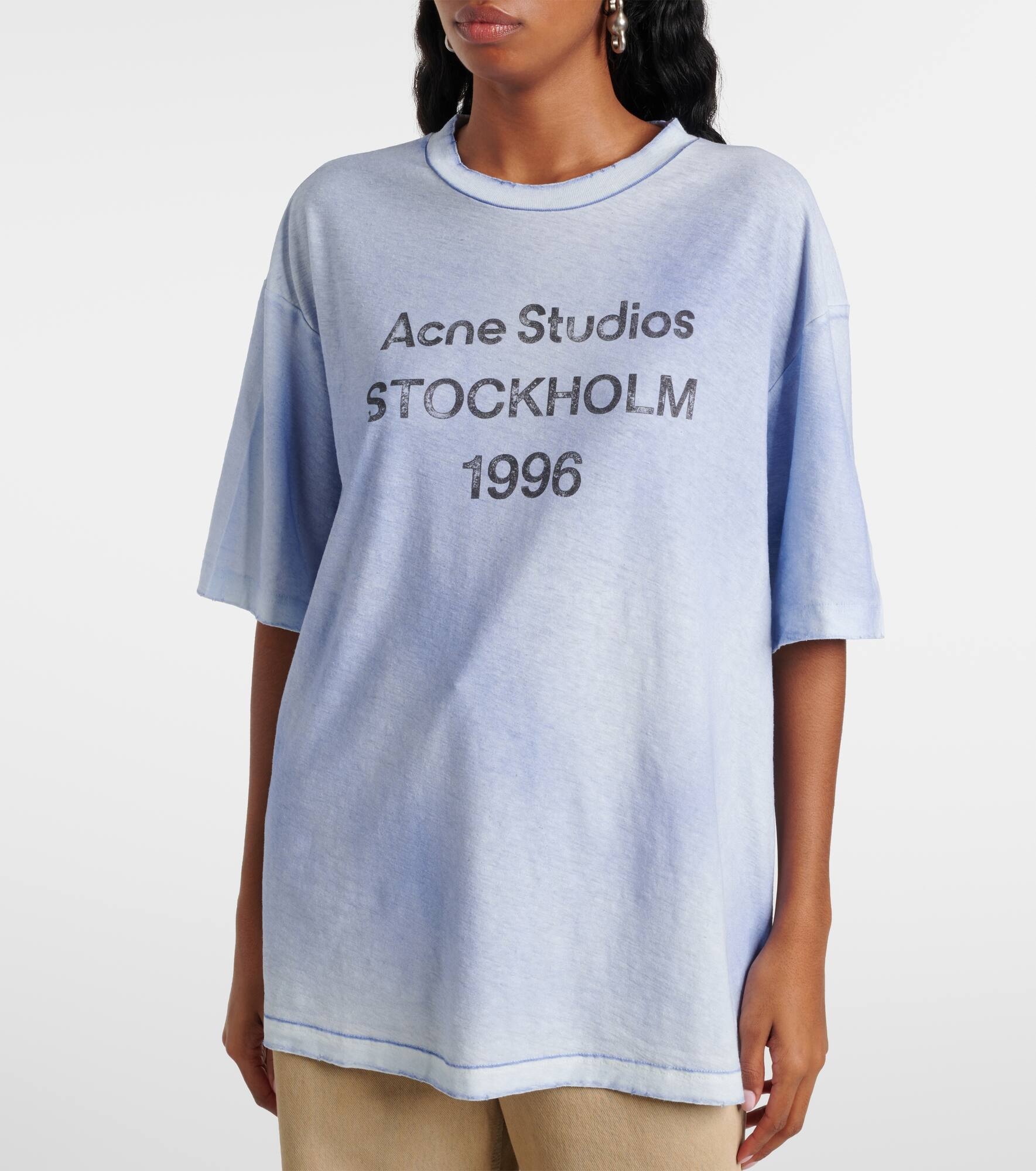Logo cotton and hemp jersey T-shirt - 5