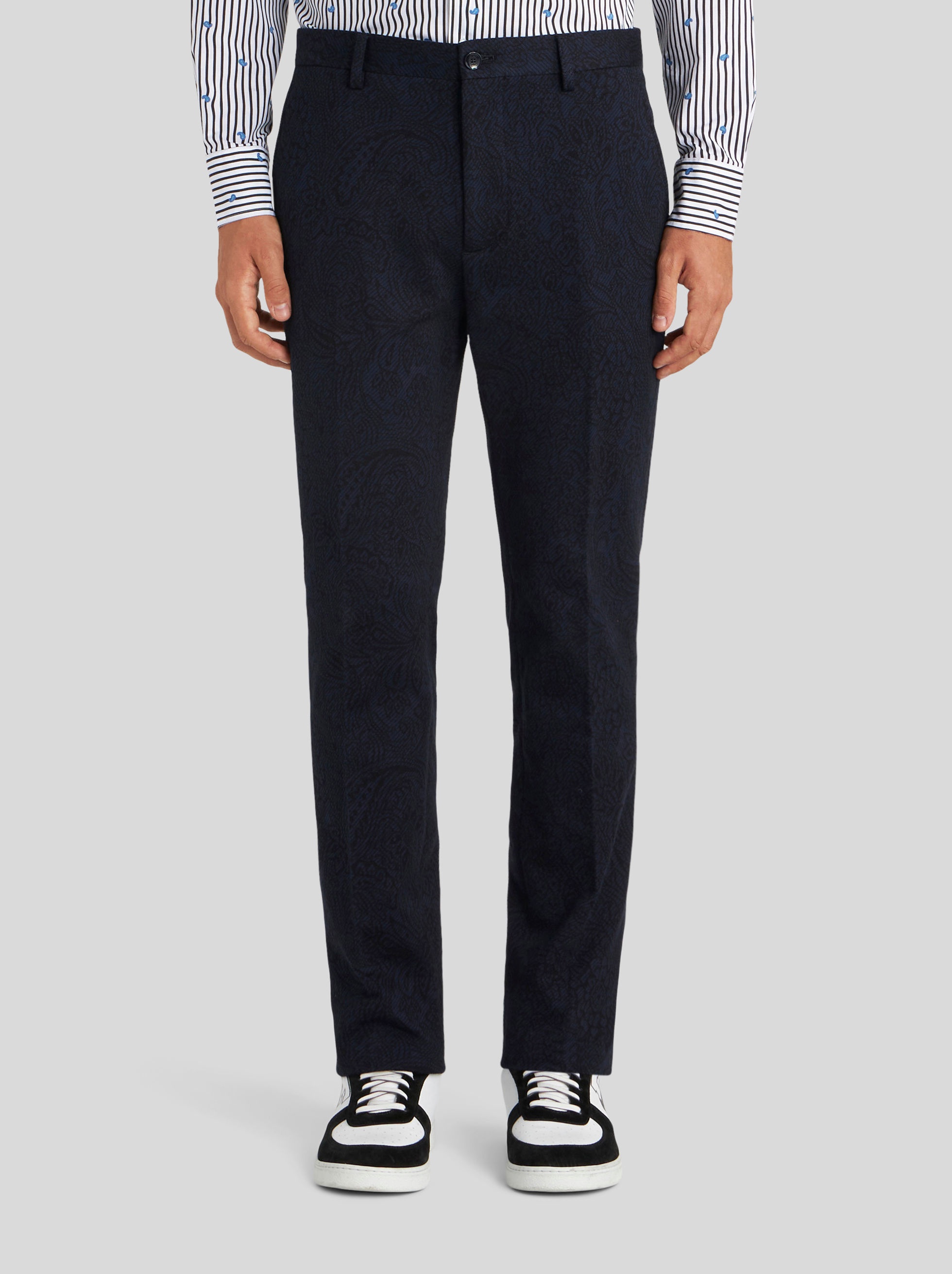 JACQUARD JERSEY TAILORED TROUSERS - 2