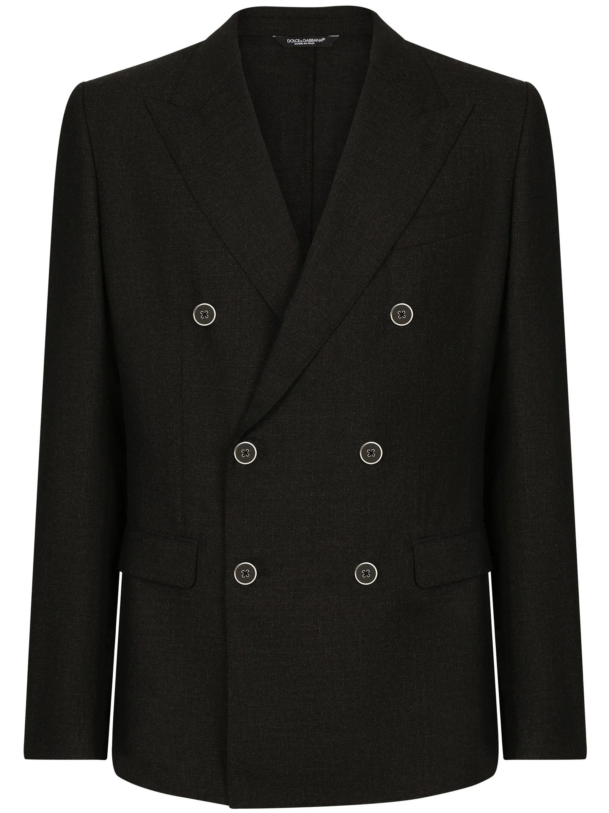 Wool Double-breasted Jacket - 1
