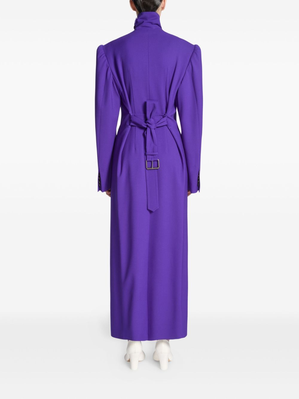 double-breasted belted coat - 4