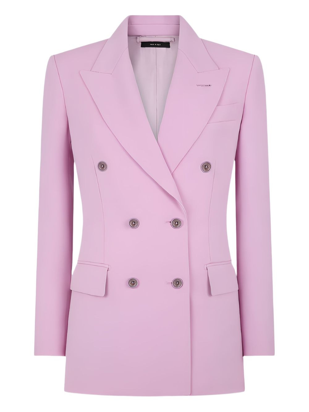 peak lapel double-breasted blazer - 1