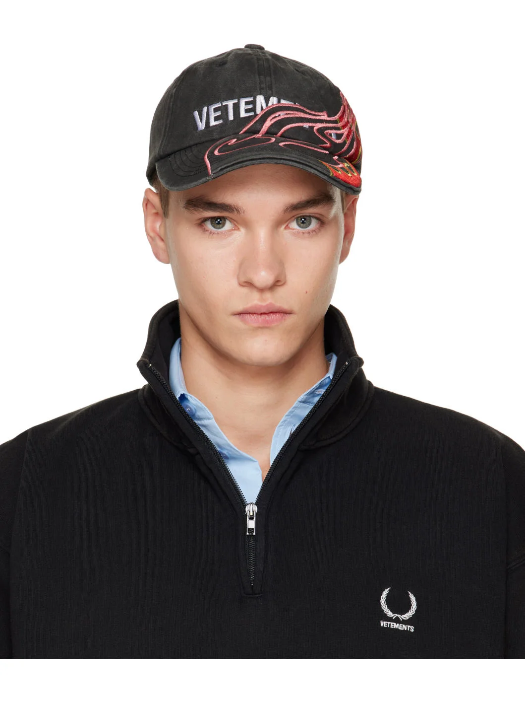 Black Flame Logo Cap - 1