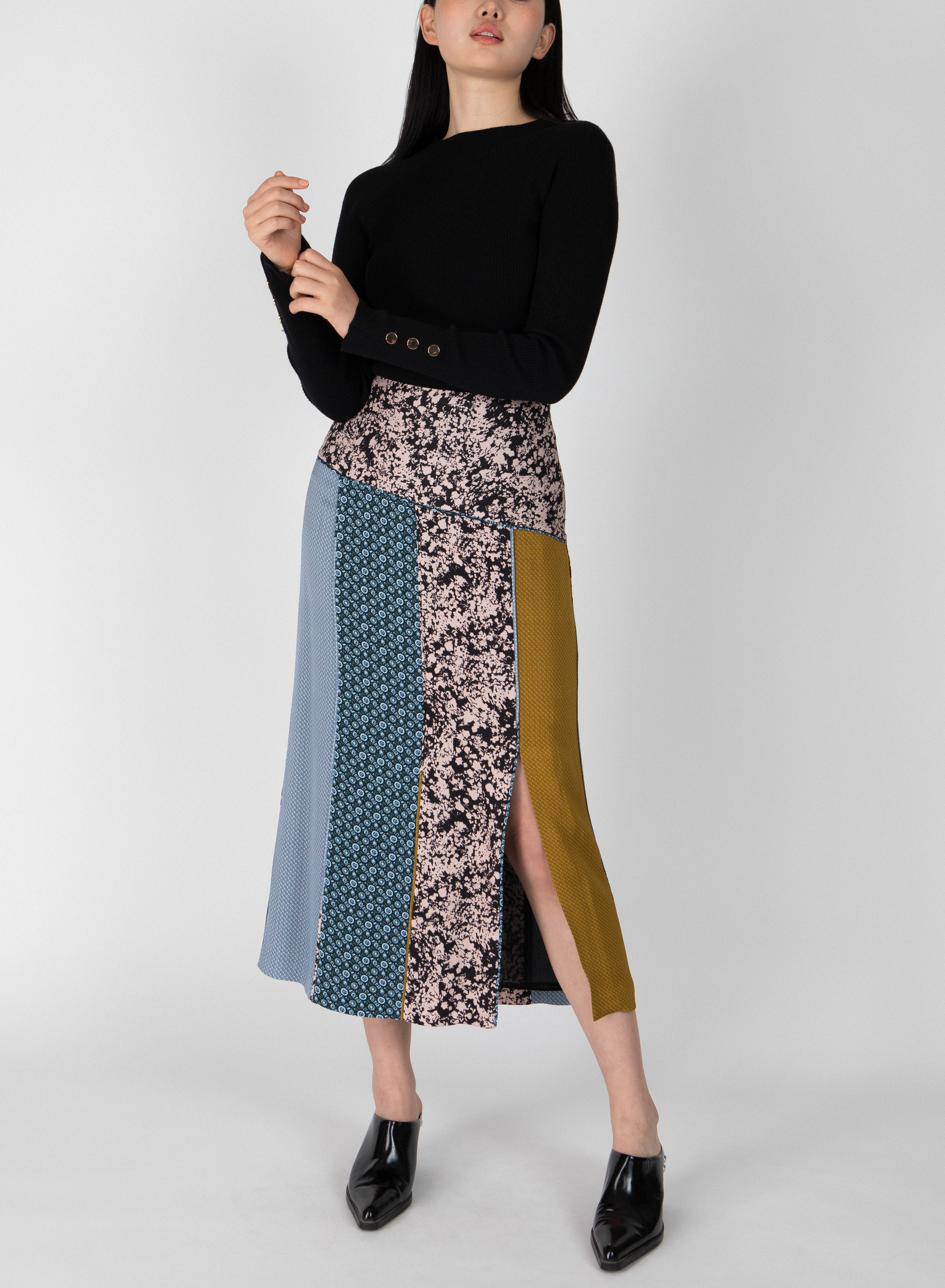 LAVERNE SLIT FRONT SKIRT - 2