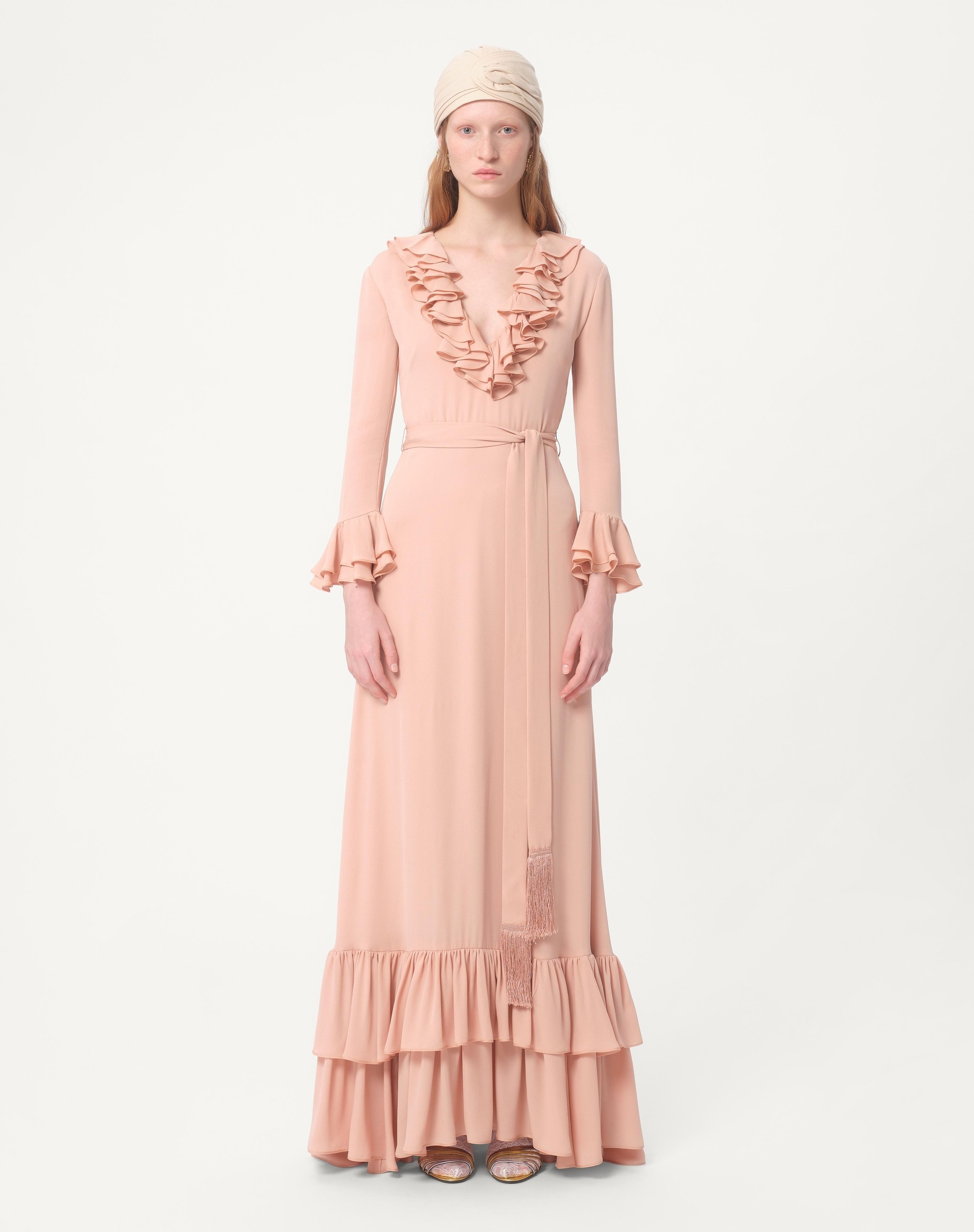 EMBROIDERED GEORGETTE EVENING DRESS - 7