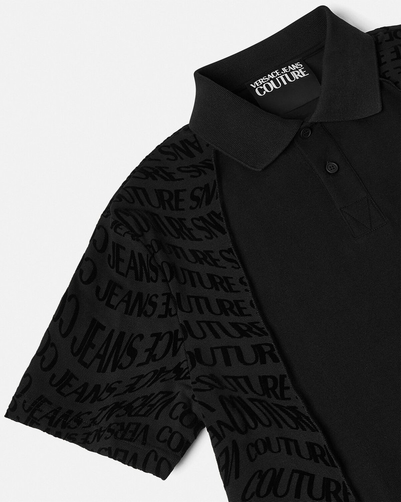 VERSACE JEANS COUTURE Liquify Logomania Regular-Fit Polo Shirt outlook